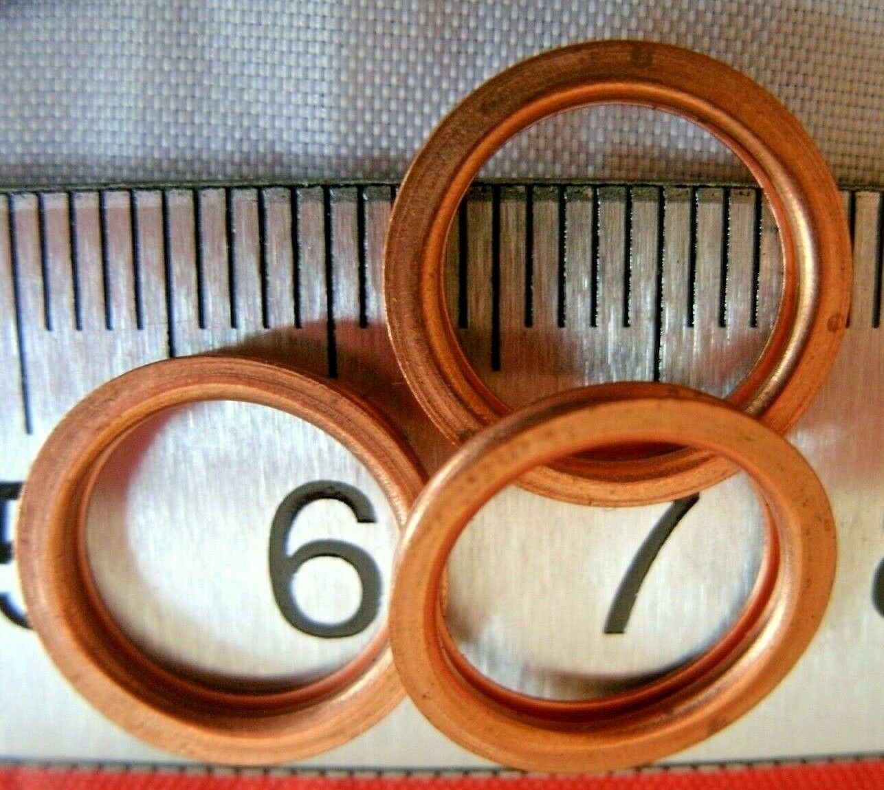 1 Set Of 3 Rover P4 60 75 90 105 Rocker Cover Fixing Nut Copper Sealing Washers