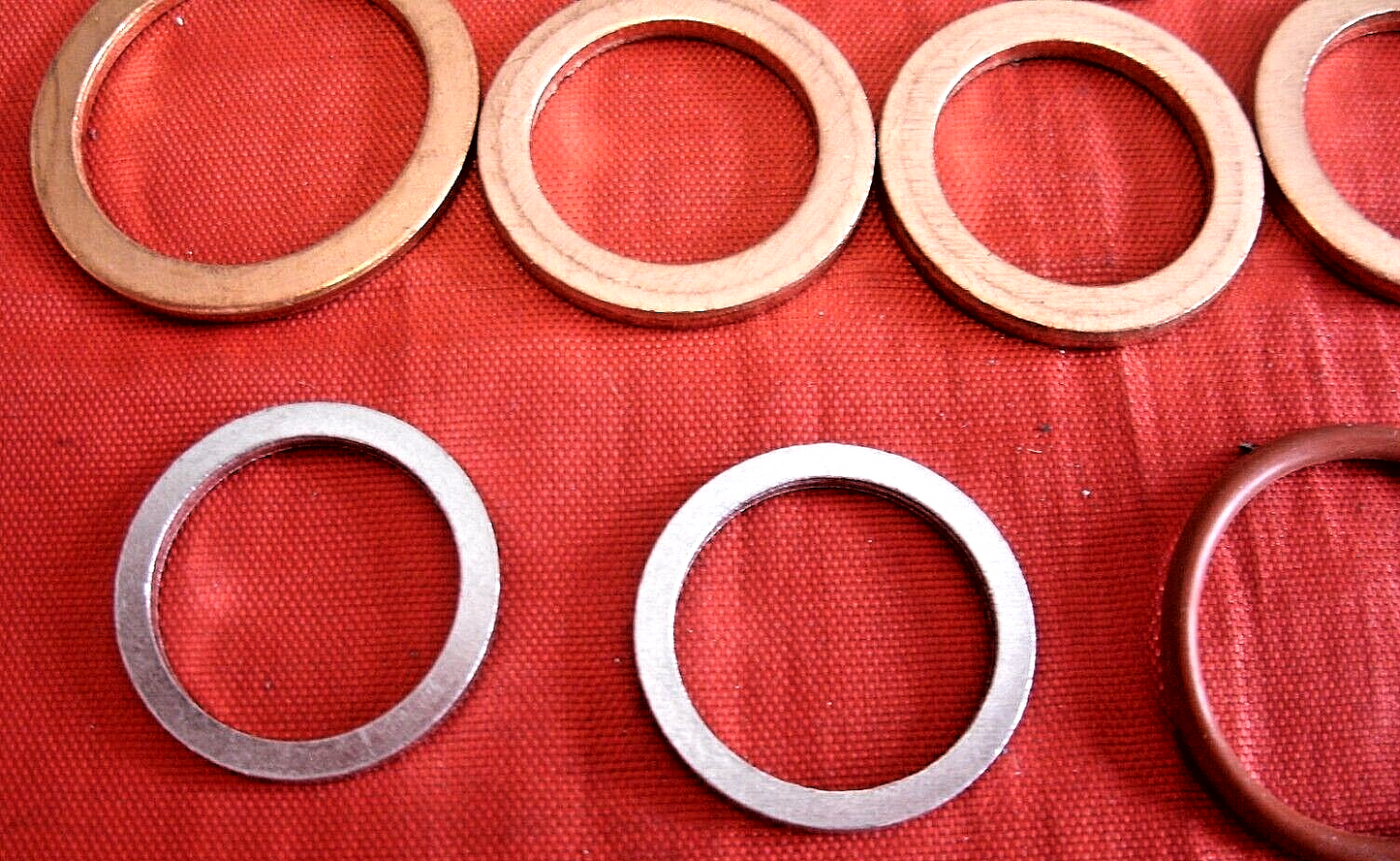 1 Set Of Sealing Washers Copper Rubber & Aluminum Land Rover VM Diesel 2.4 & 2.5