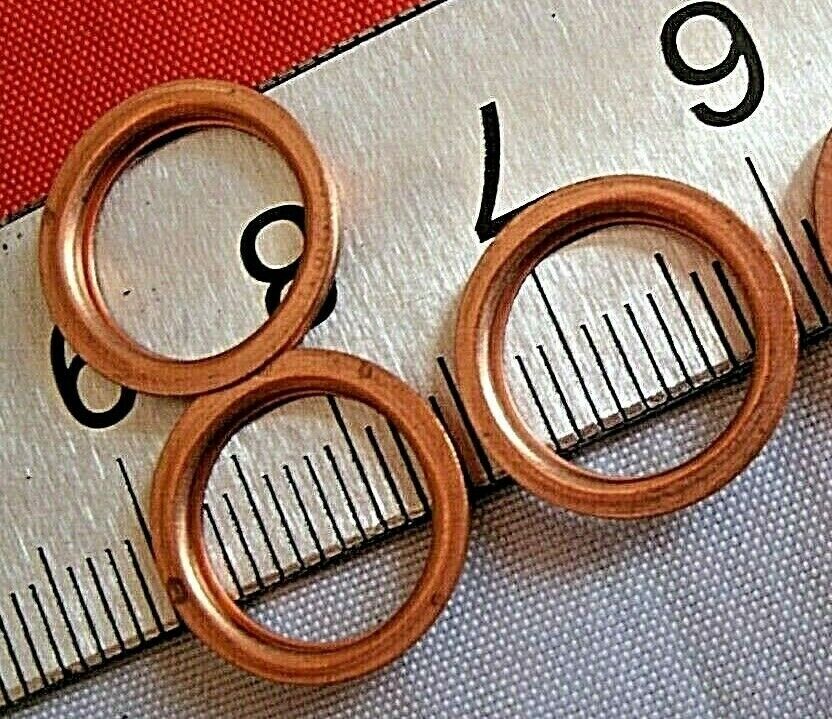 1 Set Of 3 Rover P4 Replacement Rocker Cover Fixing Nuts Copper Sealing Washers