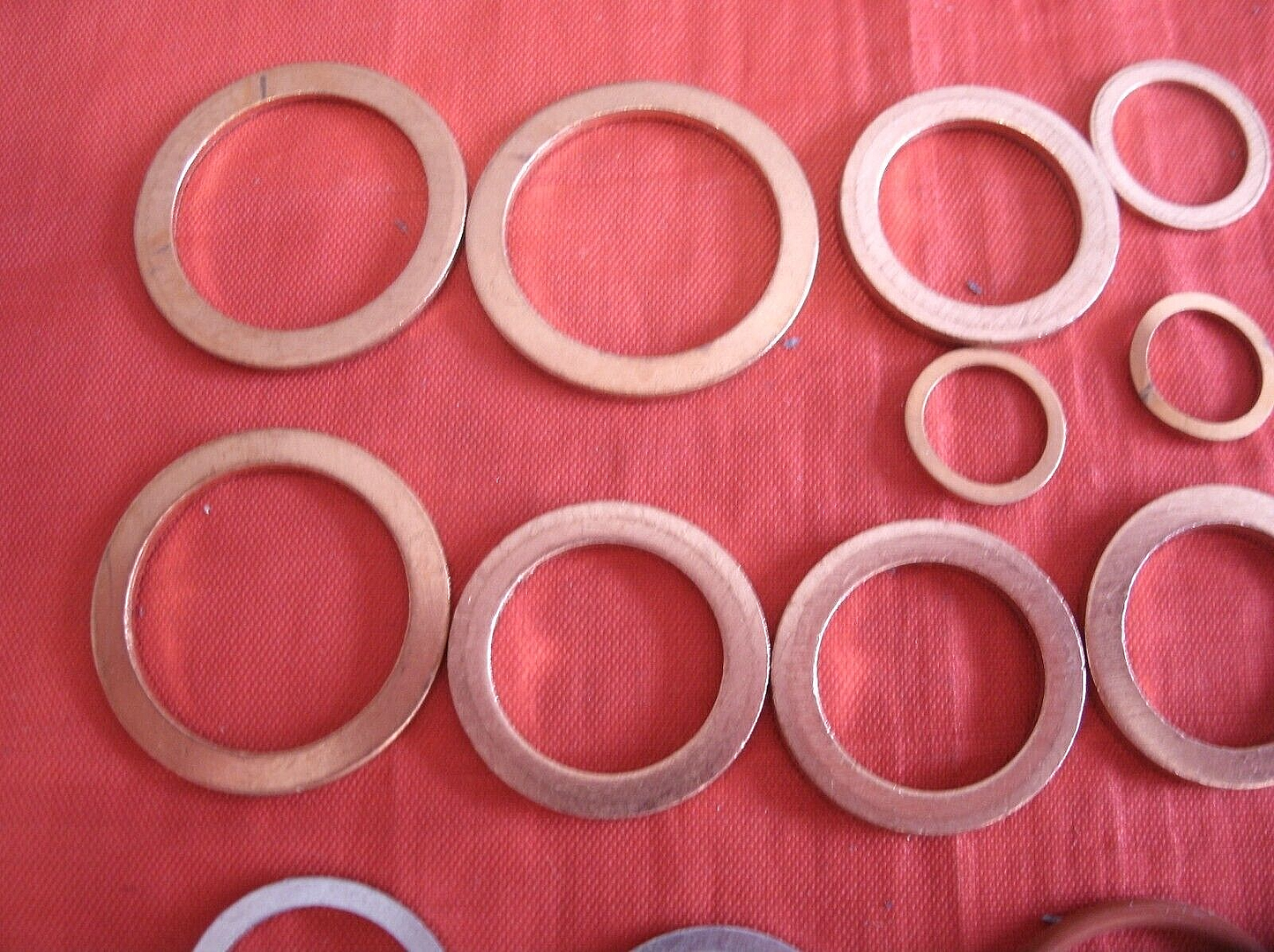 1 Set Of Sealing Washers Copper Rubber & Aluminum Land Rover VM Diesel 2.4 & 2.5