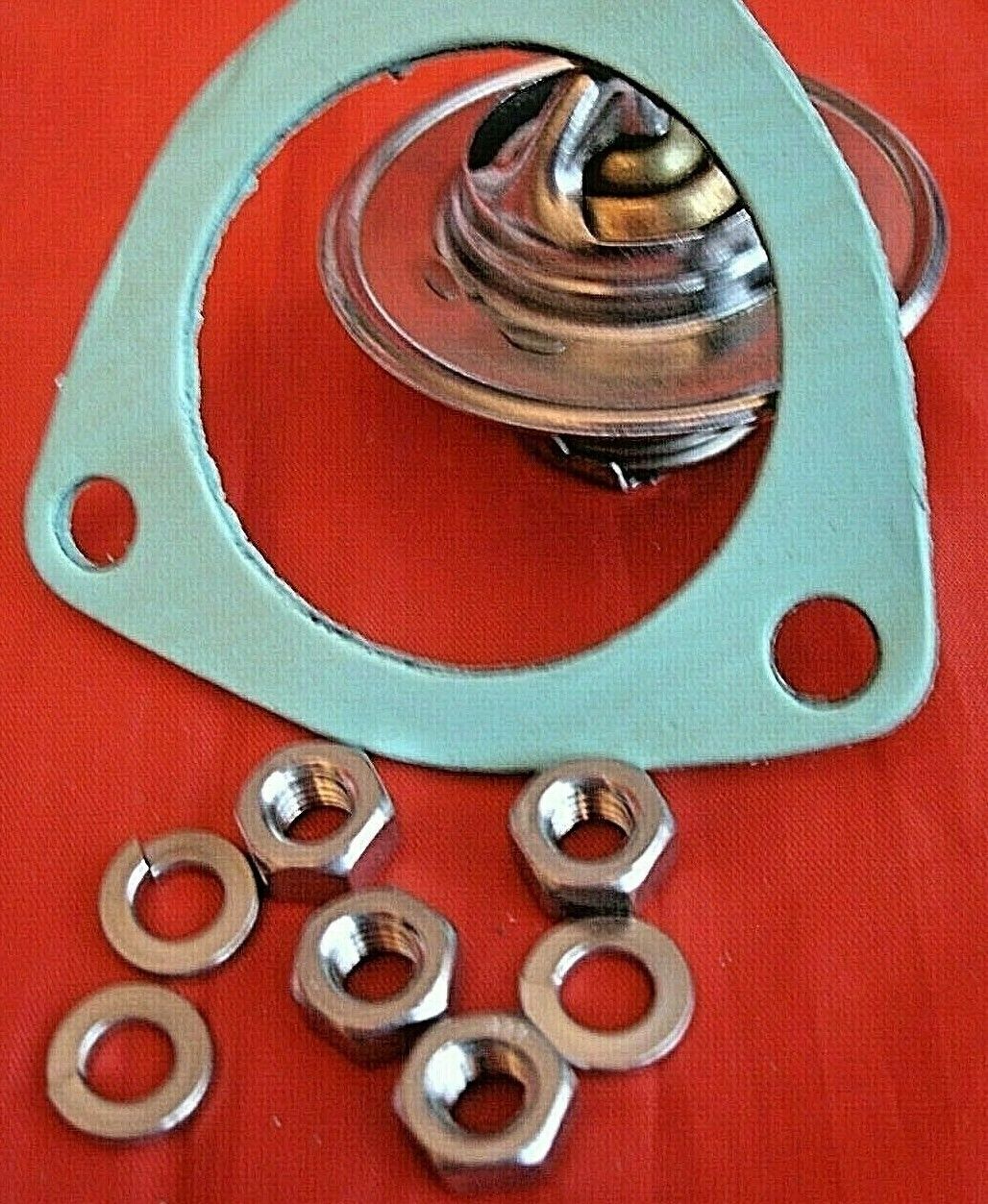 NEW ROVER P6 2000 2200 MODELS THERMOSTAT HOUSING GASKET & STAINLESS FITTINGS