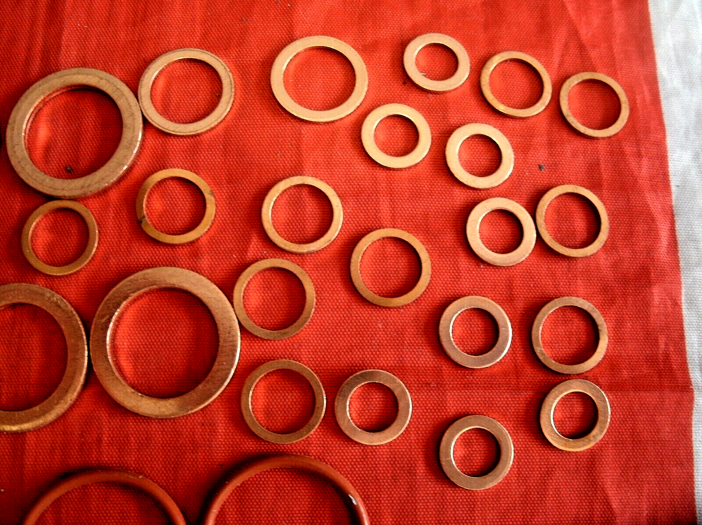 1 Set Of Sealing Washers Copper Rubber & Aluminum Land Rover VM Diesel 2.4 & 2.5