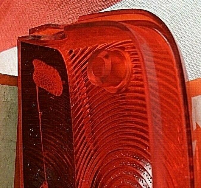 One New Old Stock Red Bedford TK Rear Light Lens Lucas Butlers With Fitting Kit.