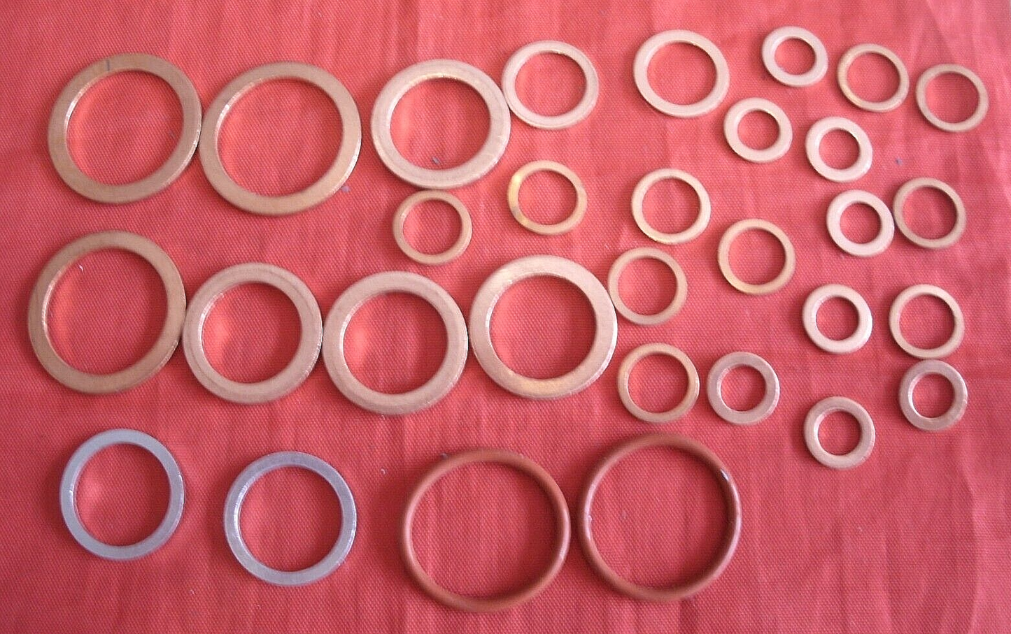 1 Set Of Sealing Washers Copper Rubber & Aluminum Land Rover VM Diesel 2.4 & 2.5