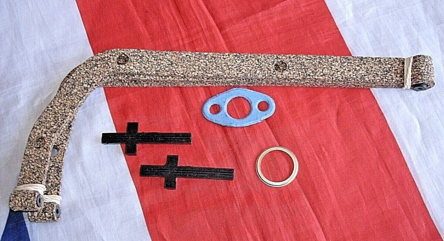 Rover P6B V8 CORK Sump Set 1968 ON Sump Pick Up T Pieces & Sump Plug Washer set.