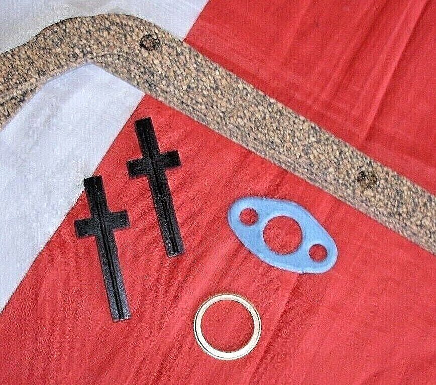 MGB V8 TR8 V8 ONE 1/8 Thick CORK Sump Gasket Set with washer pick up T pieces.