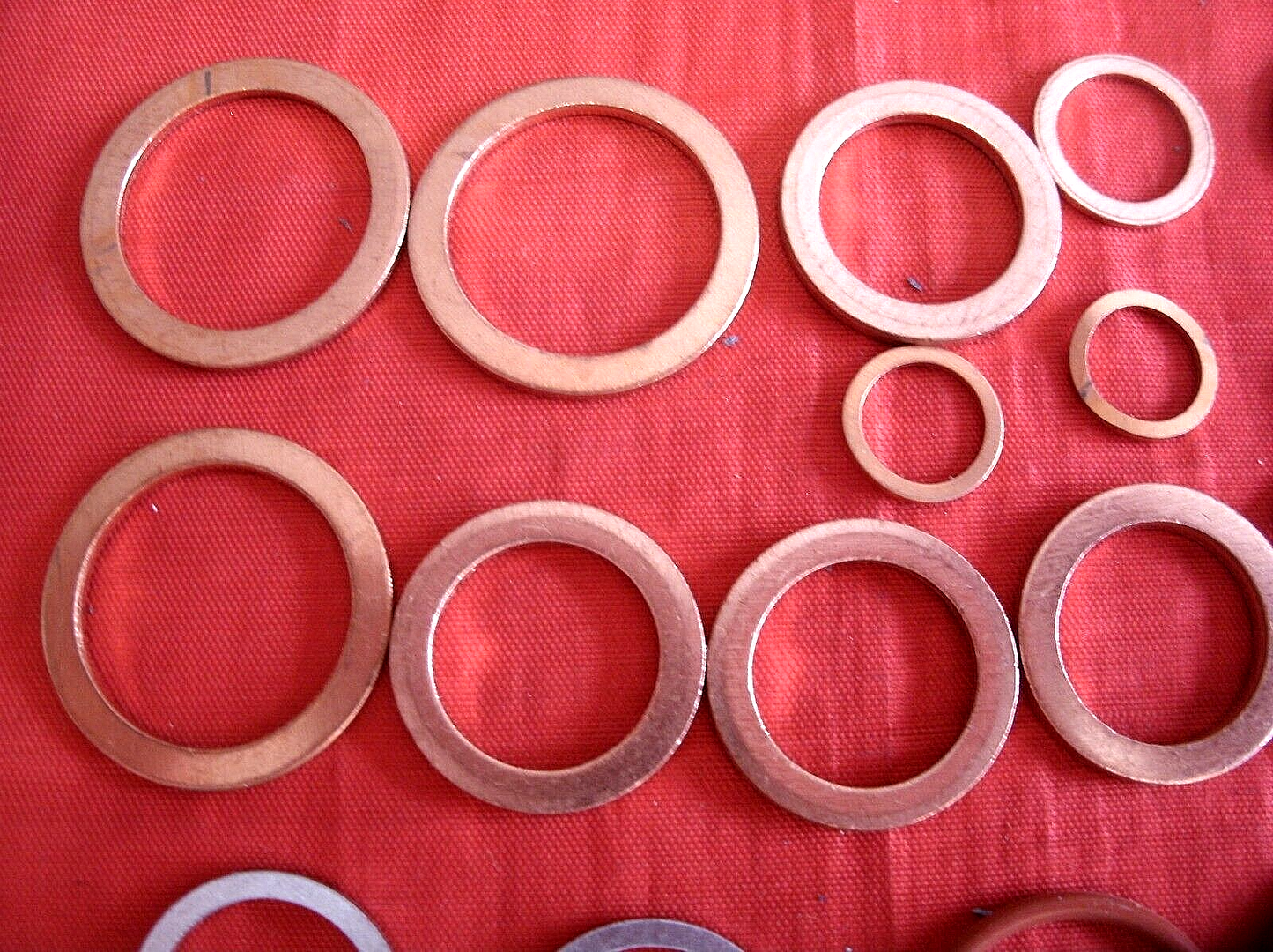 1 Set Of Sealing Washers Copper Rubber & Aluminum Land Rover VM Diesel 2.4 & 2.5