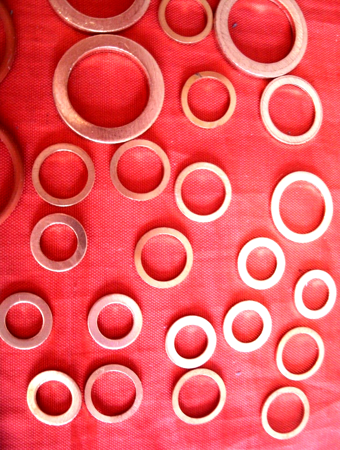 1 Set Of Sealing Washers Copper Rubber & Aluminum Land Rover VM Diesel 2.4 & 2.5