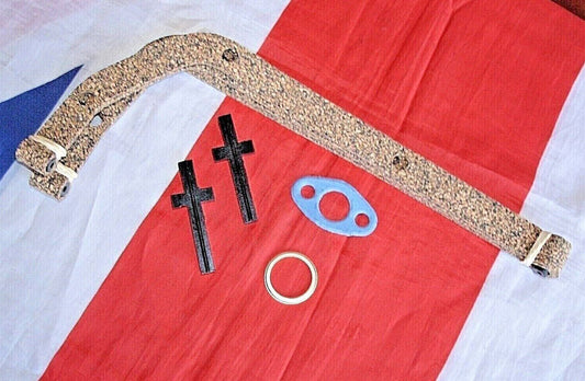 Rover P6B V8 CORK Sump Set 1968 ON Sump Pick Up T Pieces & Sump Plug Washer set.