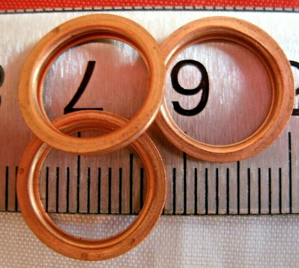 1 Set Of 3 Rover P4 60 75 90 105 Rocker Cover Fixing Nut Copper Sealing Washers